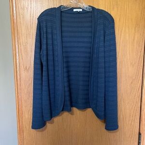 Maurices Navy Textured Open Cardigan